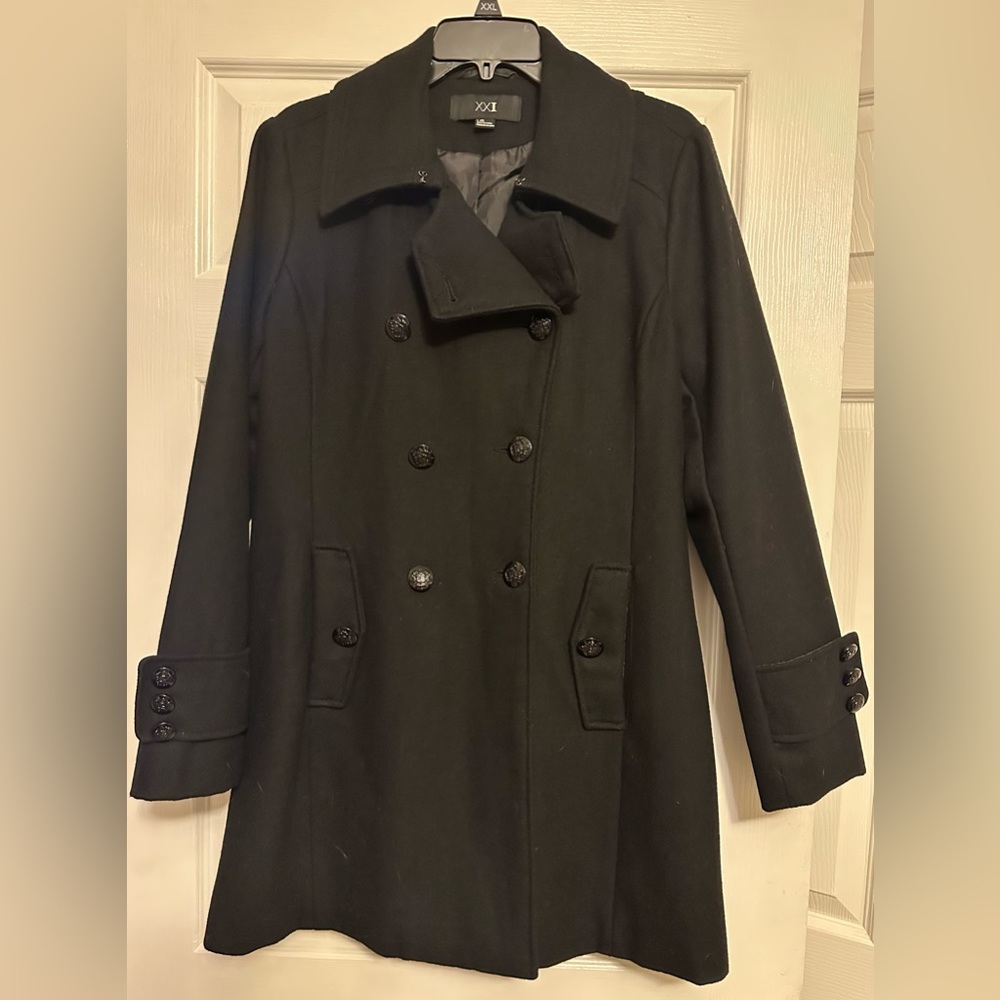 Black Peacoat. Never warn.